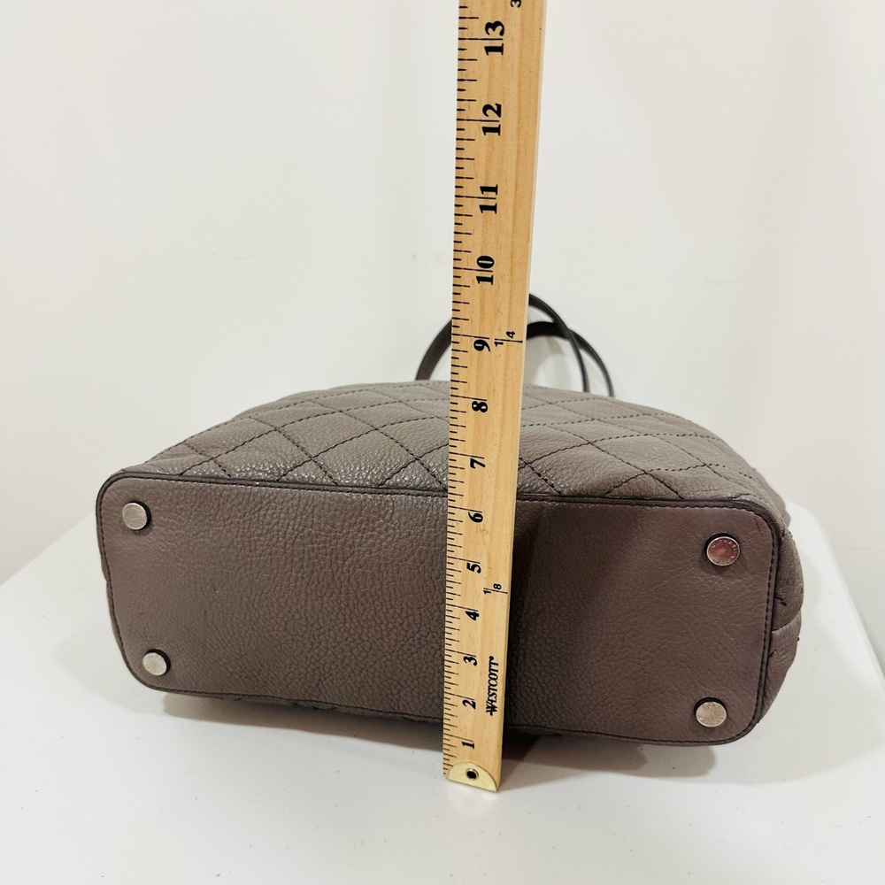 Michael Michael Kors Grey Quilted Leather Large Loni East West Top Handle Bag - Picture 8 of 15